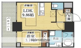 ノルデンタワー江坂プレミアム【12階】の間取り