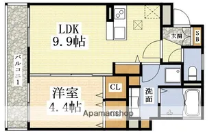ルリエ江坂【308号室】の間取り