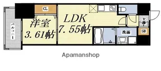 1LDKの間取り画像