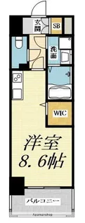 SHINING江坂離宮【7階】の間取り
