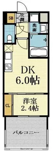 セレニテ新大阪ミラク弐番館【7階】の間取り