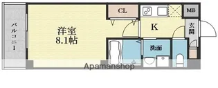 ルミエナ東三国【8階】の間取り