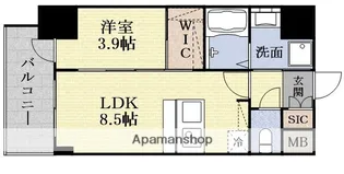 エステムコート新大阪XVIIベイス【15階】の間取り