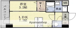 エステムコート新大阪XVIIベイス【9階】の間取り
