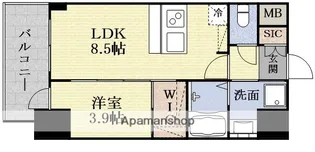 エステムコート新大阪XVIIベイス【6階】の間取り