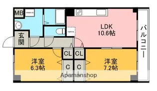 メゾンボヌール【2階】の間取り