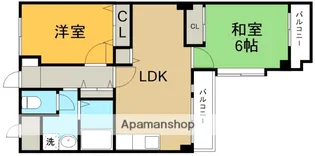 シュロス五月山Ⅰ【5階】の間取り