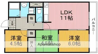 大阪府池田市鉢塚3丁目【マンション】の間取り