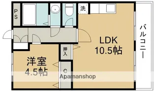豊中サンハイツ【4階】の間取り