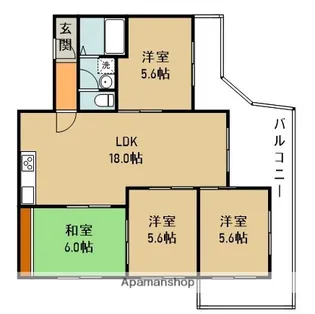 メゾンドゥアテリア【4階】の間取り