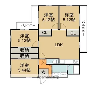 サンロイヤル池田【5階】の間取り