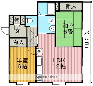 2DKの間取り画像