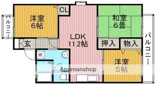 コートベルデュールA棟【1階】の間取り