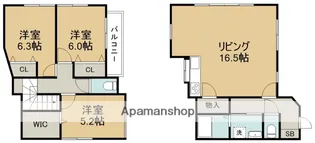 兵庫県川西市鴬の森町【一戸建】の間取り