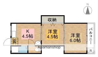 槻ハイツ【2階】の間取り