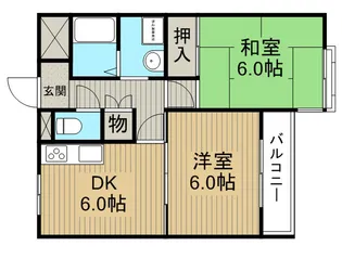 インターサイドてしま【2階】の間取り