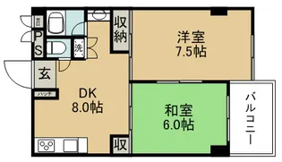 マンションルピナス【203号室】の間取り