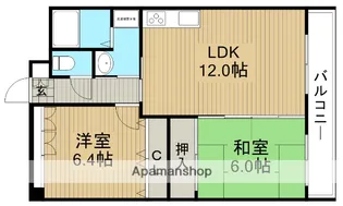 ウエストコーポ【2階】の間取り