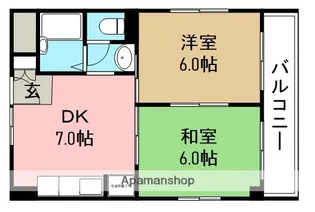高木マンション【5階】の間取り
