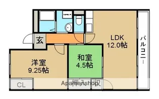 マンション楠【3階】の間取り
