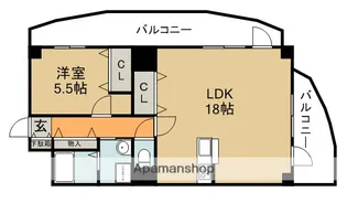 メゾンクレール【5階】の間取り