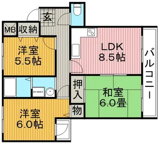 エステート松尾【3階】の間取り