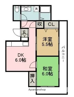 カーサポルタ【2階】の間取り
