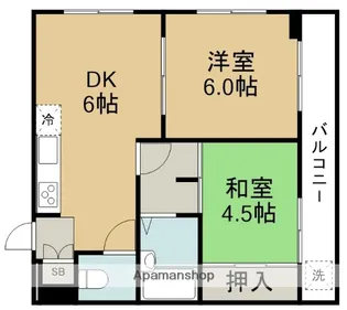 メゾン南花屋敷【3階】の間取り