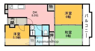 エスポワールアーク【1階】の間取り