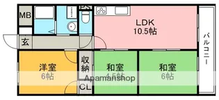 ラフォーレ綾羽【3階】の間取り