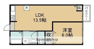 蛍池ハイツ東棟【4階】の間取り