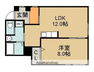 クレハマンション【1階】の間取り