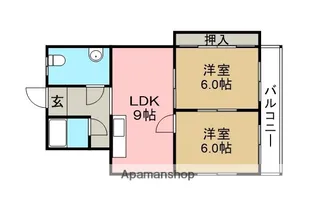 大阪府豊中市上野西4丁目【マンション】の間取り