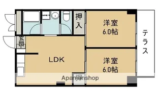 シャンティー豊中【1階】の間取り