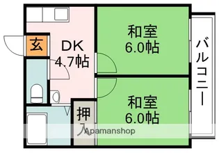 桃源台ハイツ【2階】の間取り