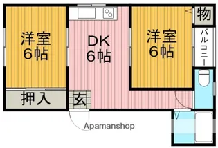 シャンクレール石橋【4階】の間取り