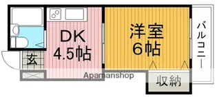 シャンクレール石橋【4階】の間取り