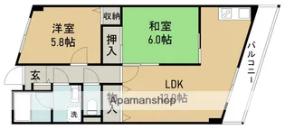 セレコート箕面【4階】の間取り