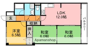 インペリアル花屋敷【3階】の間取り