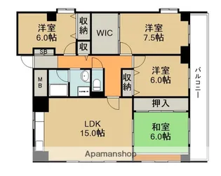 ウイングス室町ビル【6階】の間取り