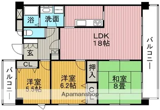アクティブ箕面【4階】の間取り