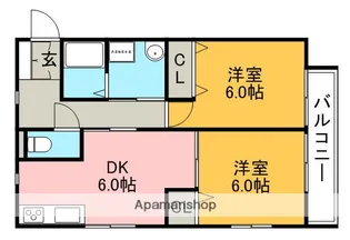メイプルコート旭丘A【1階】の間取り