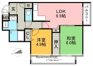 セントルピナス渋谷【2階】の間取り