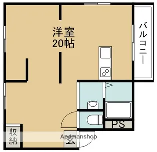 千里園マンション【4階】の間取り