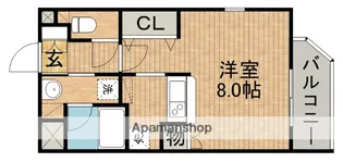 ラフィーン蛍池【3階】の間取り