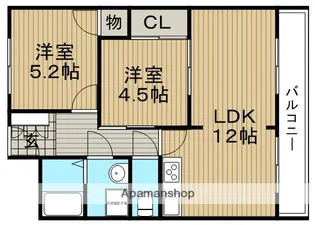 雅ハイツ【1階】の間取り