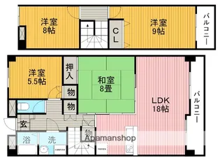 ソレーユミノオ【5階】の間取り