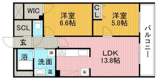 ラピスコート【1階】の間取り