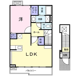 プロムナード笹部【2階】の間取り