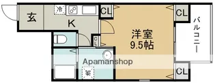 マテリアル瀬川【3階】の間取り